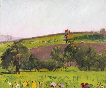 Emmental landscape with grazing animals